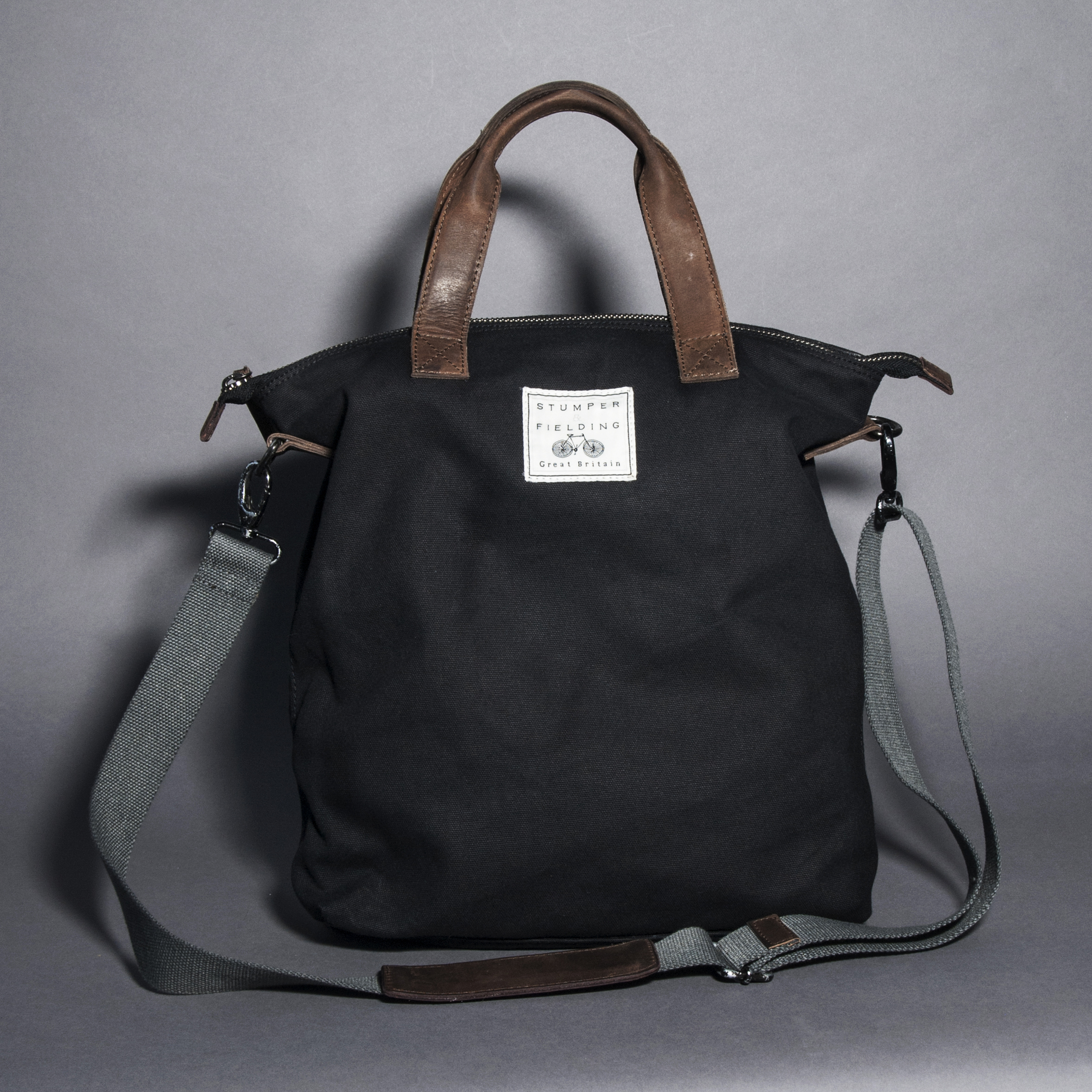 Ladies Plain Black Shopper Bag (C) | Stumper & Fielding