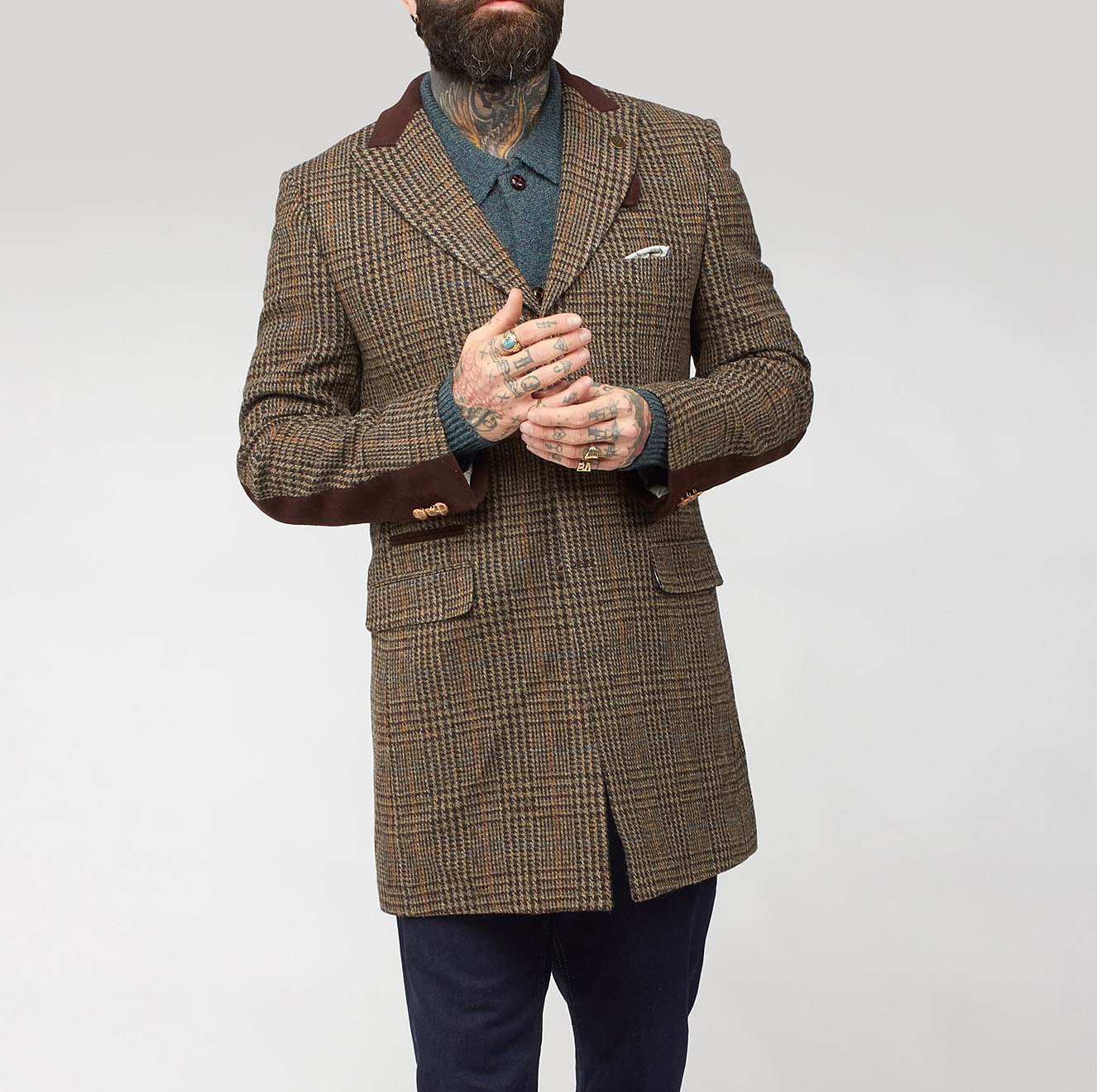 GIBSON Tweed-Overcoat-Single-Breasted-'The Firnlee' Brown | Stumper