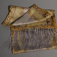 Pure gold and silver silk scarf
