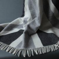 Pure Wool union Jack Blanket-Grey/Off-white