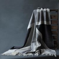 Pure Wool union Jack Blanket-Grey/Off-white