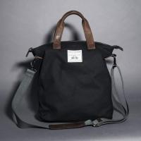 Ladies Plain Black Shopper Bag (C)