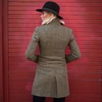 Ladies Harris Tweed Three Quarter Length Coat