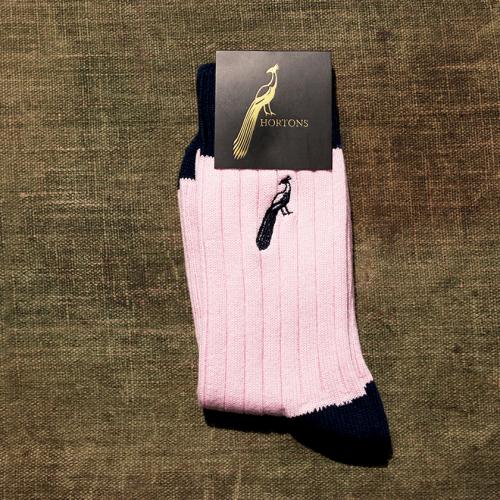 Hortons Pink and Navy Socks